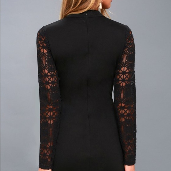 Lulus Bodycon lace sleeve dress - Picture 3 of 5